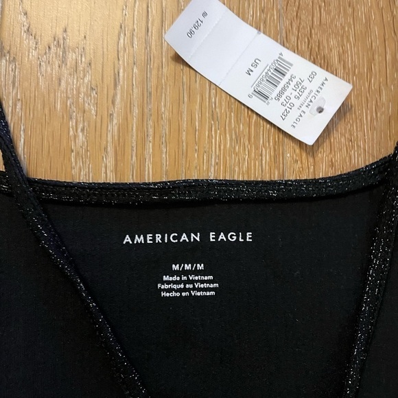 American Eagle body suit, glittery black fabric - Picture 6 of 10